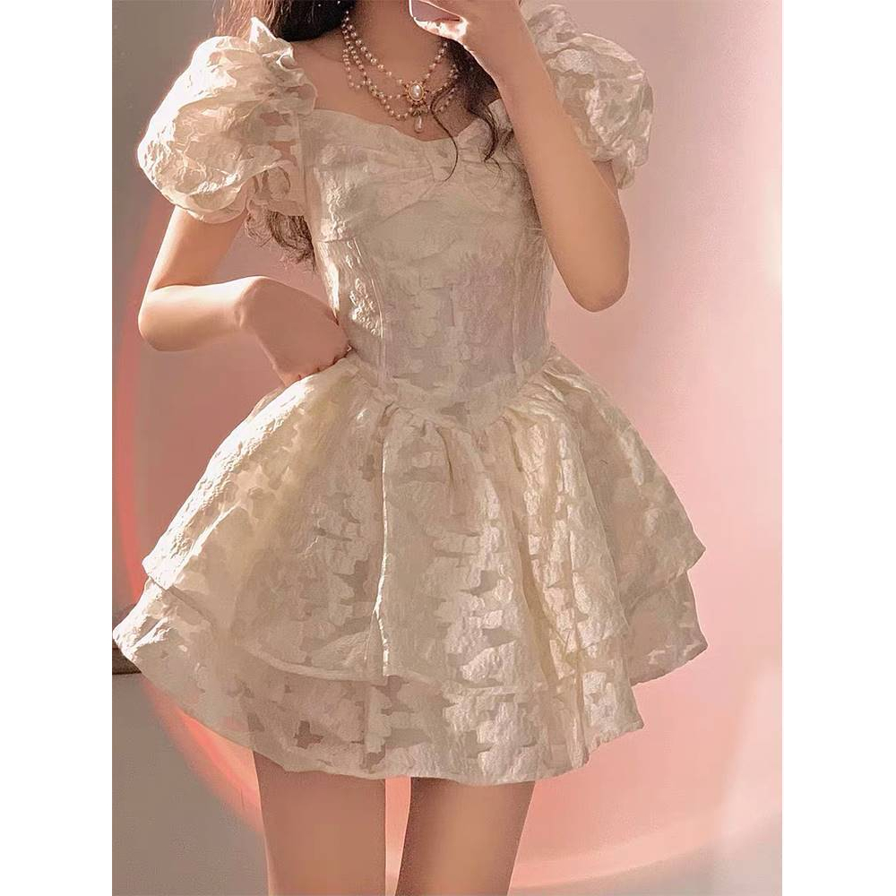 Summer Fashion Puff Sleeve Princess Dress for Women