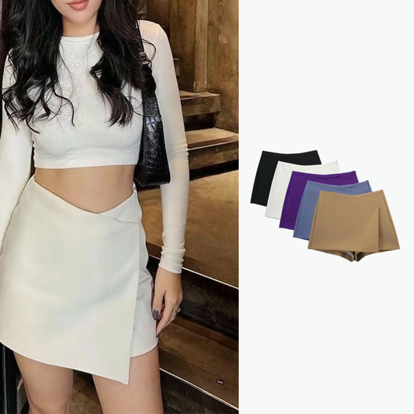 Quần váy UIBEY 7465 lưng cao màu sắc đơn giản thời trang