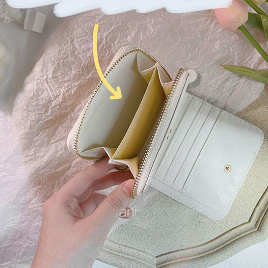 Ví Đựng Tiền Xu 8 Ngăn Họa Tiết Gấu Dâu Tây Dễ Thương