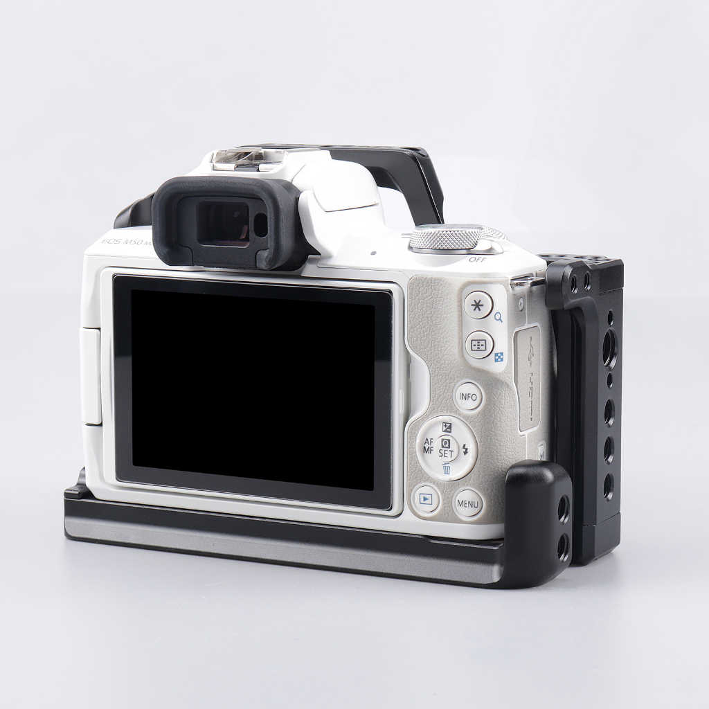 Khung Hợp Kim Nhôm Thay Thế Cho Máy Ảnh Canon M5 M50 M50II Với Lỗ Vít Lạnh 1 / 4 Inch & 3 / 8 Inch