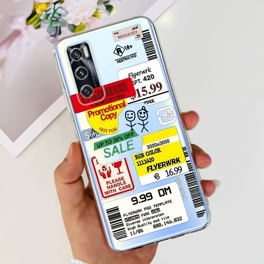 Ốp Điện Thoại Silicone Mềm Trong Suốt Chống Sốc In Hình Bướm Dễ Thương Cho Vivo V27e V2237 V20 SE V2022 V2023