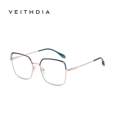 Veithdia Kính Mắt Gọng Vuông Kim Loại Chống Ánh Sáng Xanh Thời Trang Cho Nữ JS8617