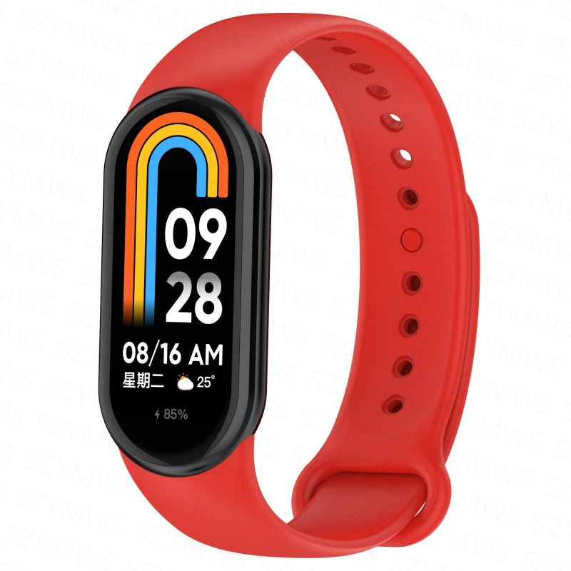 Dây Đeo Thay Thế Chất Liệu Silicon Màu Trơn Cho Xiaomi Mi Band 8 8