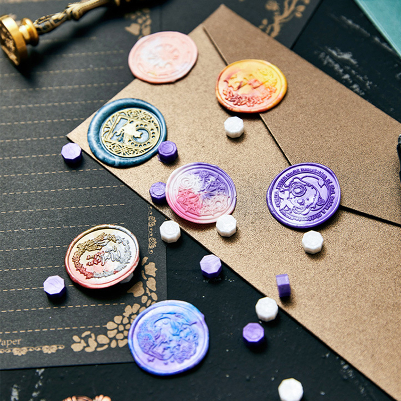 Set 100 SÁP DẤU NHŨ Sealing Wax Con Dấu Sáp Niêm Phong Thiệp Mời Đám Cưới