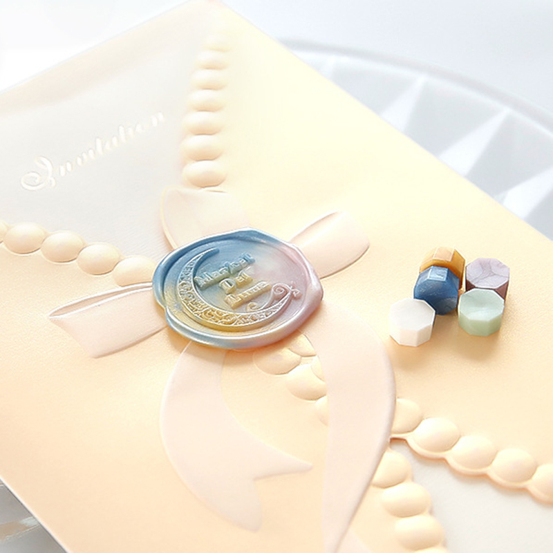 Set 100 SÁP DẤU NHŨ Sealing Wax Con Dấu Sáp Niêm Phong Thiệp Mời Đám Cưới