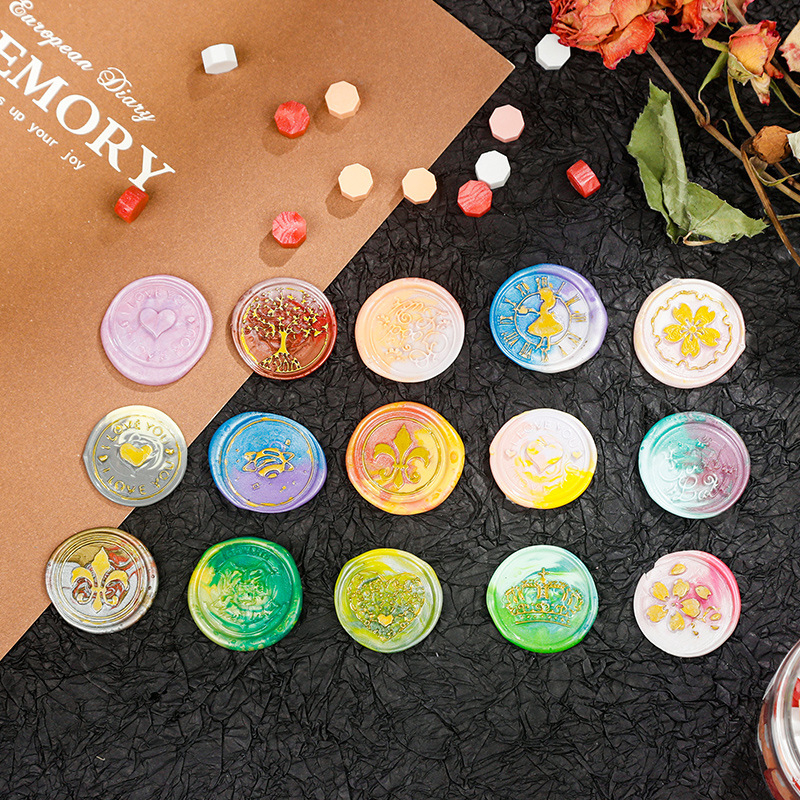 Set 100 SÁP DẤU NHŨ Sealing Wax Con Dấu Sáp Niêm Phong Thiệp Mời Đám Cưới