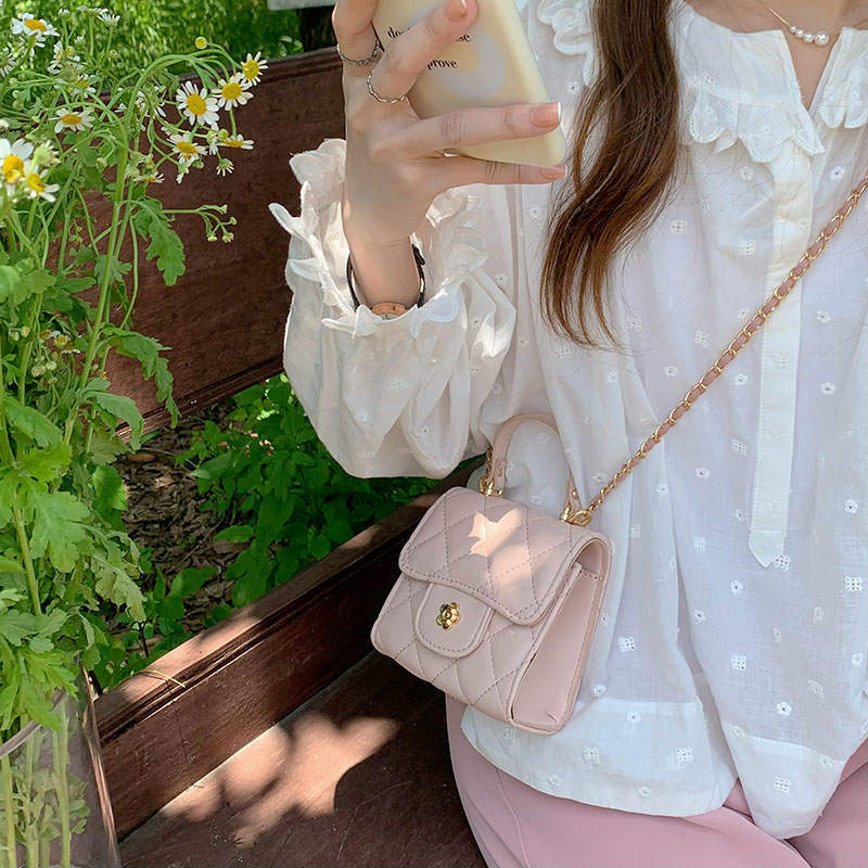 ❤ Túi Đeo Chéo mini Hình Thoi Mạ Vàng