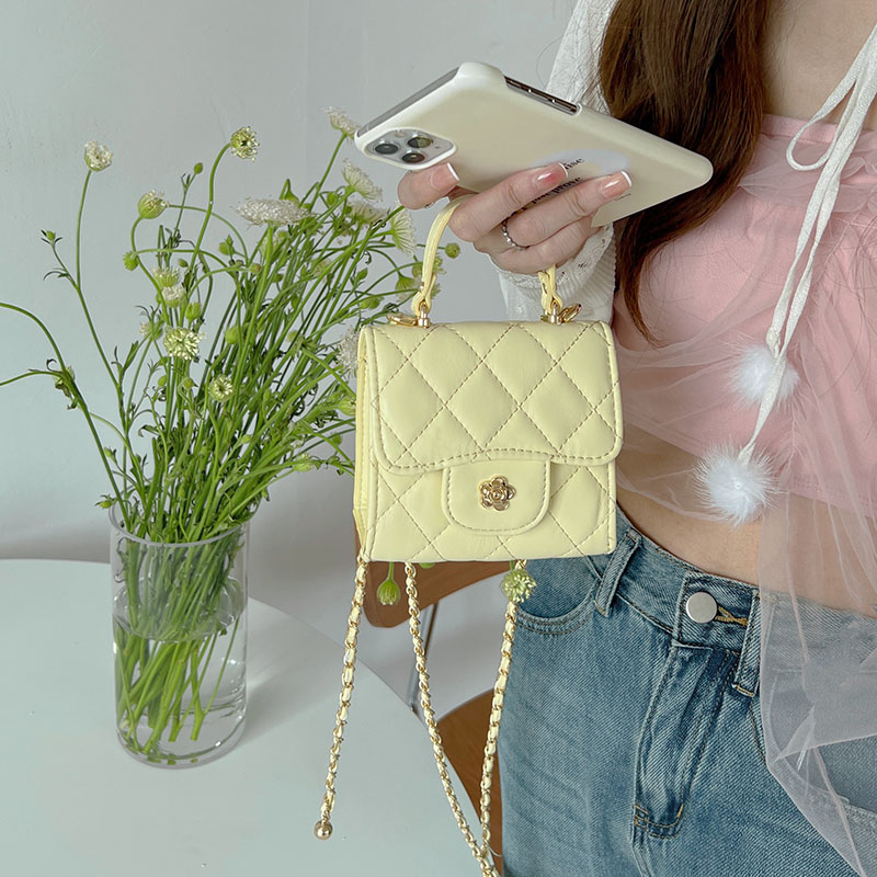 ❤ Túi Đeo Chéo mini Hình Thoi Mạ Vàng