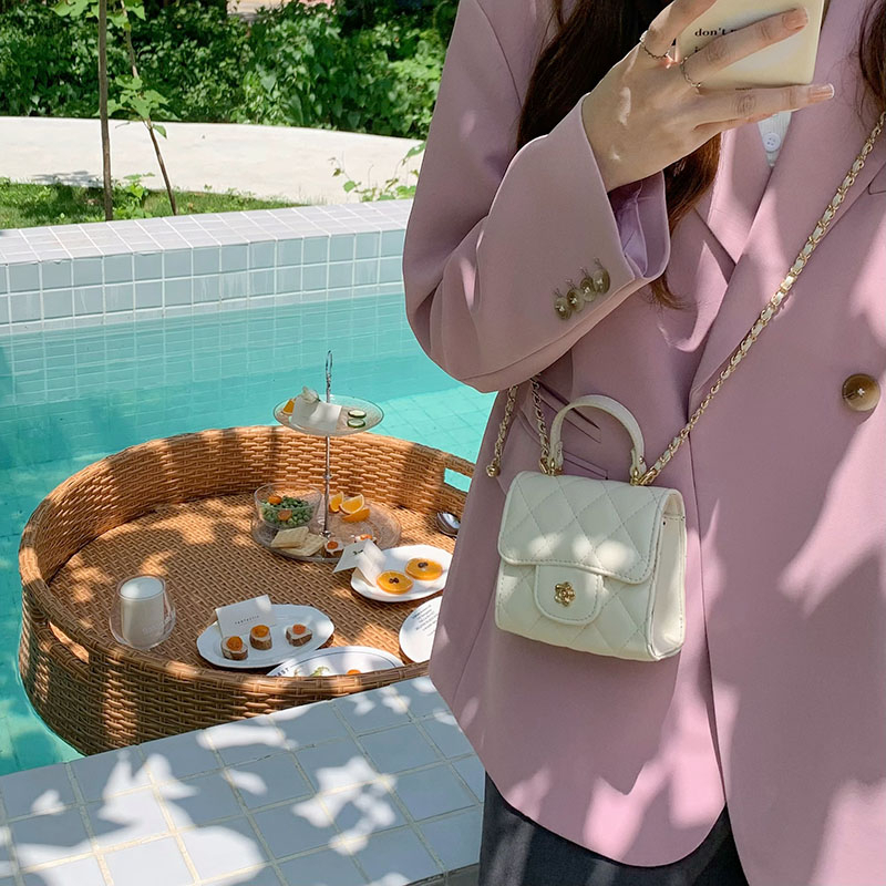 ❤ Túi Đeo Chéo mini Hình Thoi Mạ Vàng