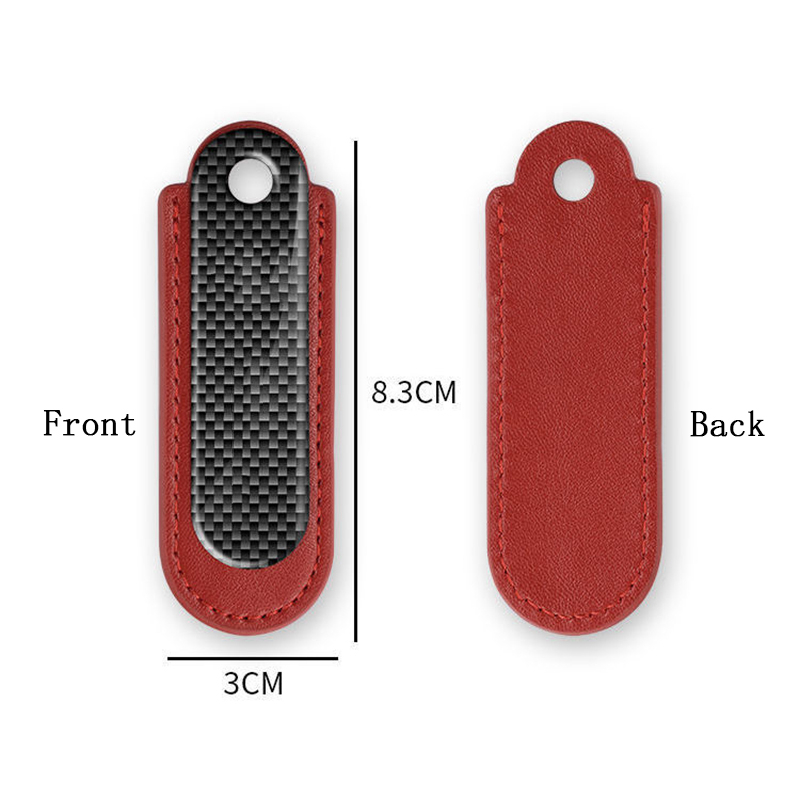 1 Móc Khóa Xe Hơi Bằng Da Và Sợi Carbon Cao Cấp Cho Ford Mustang GT 500 Cobra Shelby