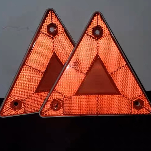 Set 2 Đèn Cảnh Báo Hình Tam Giác Phản Quang Gắn Phía Sau Xe Hơi/Xe Tải