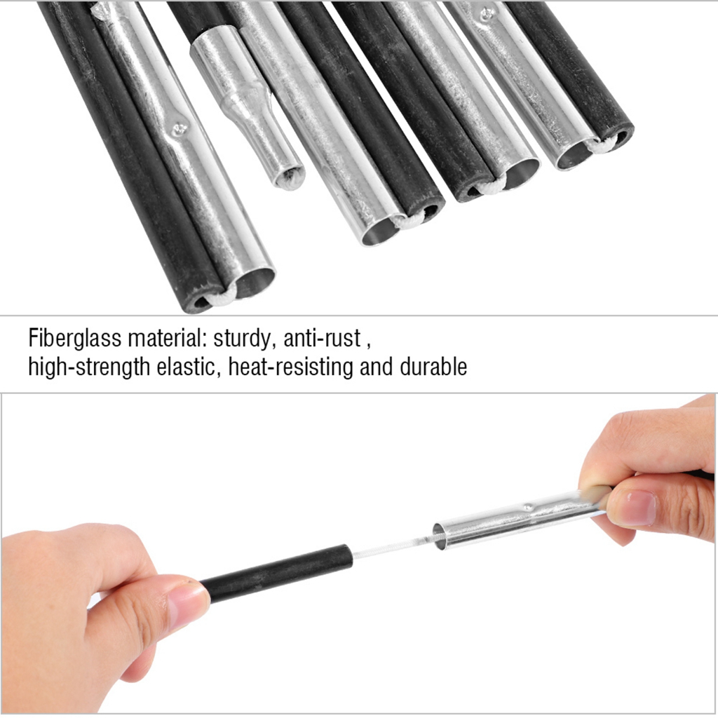 Có thể bán buôn Lều cắm trại bằng sợi thủy tinh 4 9M Thanh cực hỗ trợ ngoài trời Bộ khung mái hiên Vermont055 Hàng giao ngay