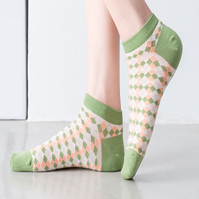 FHYL Mới Đôi Tất Chân Cotton Màu Trơn Trang Trí Nơ Xinh Xắn Cho Nữ