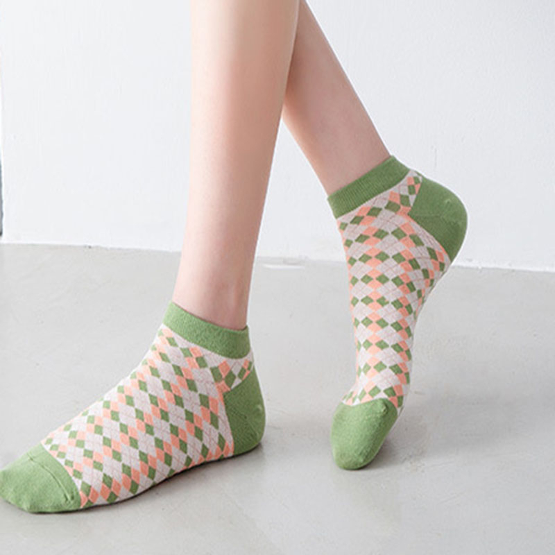 FHYL Mới Đôi Tất Chân Cotton Màu Trơn Trang Trí Nơ Xinh Xắn Cho Nữ