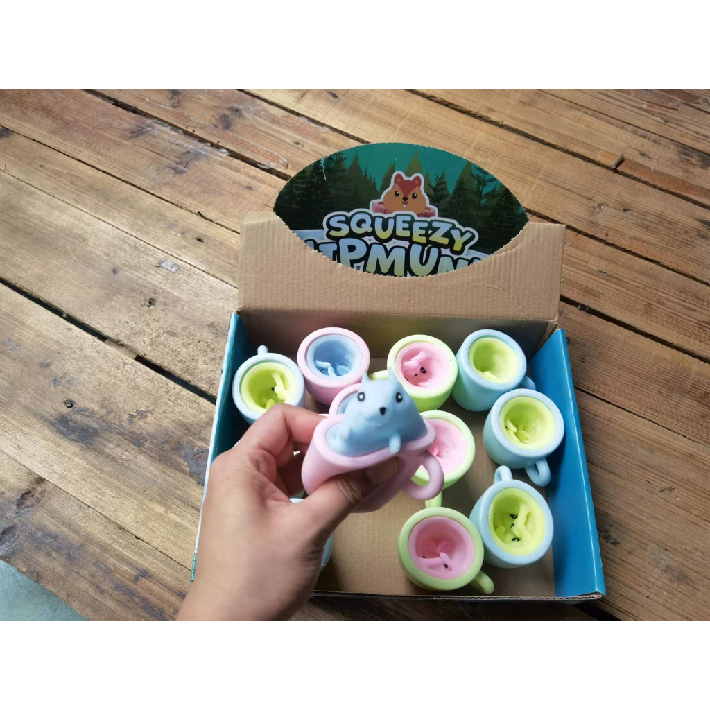 Đồ chơi nắn bóp đàn hồi giảm căng thẳng hình chú sóc hoạt hình dễ thương/ ngẫu nhiên