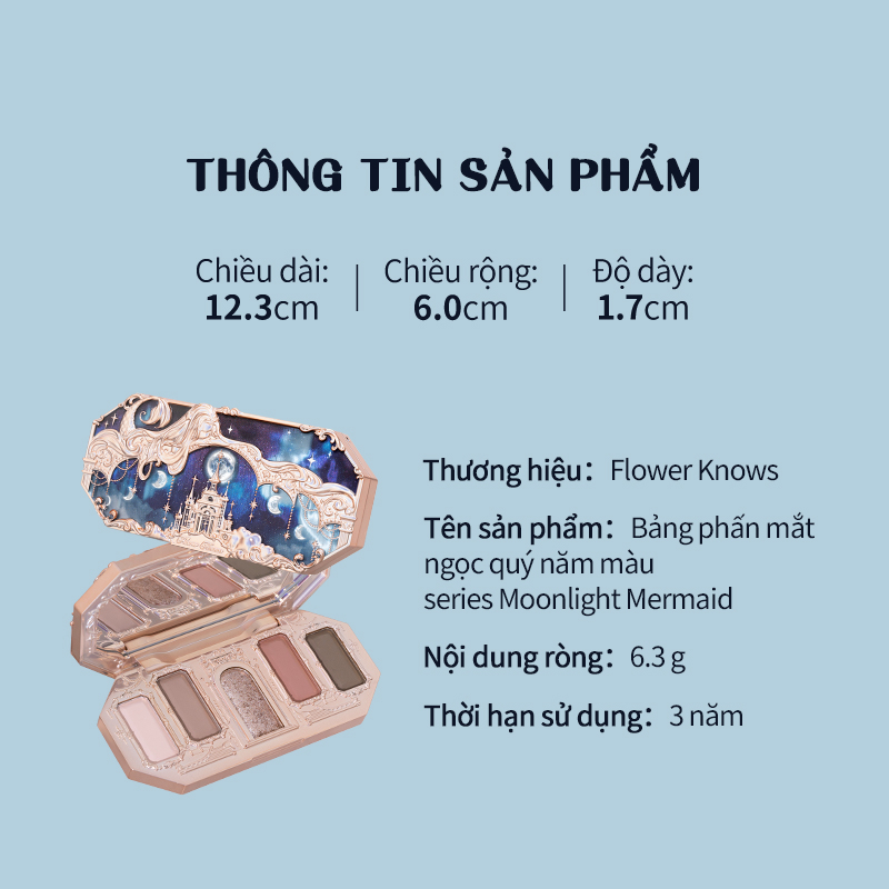 Bảng phấn mắt FLOWER KNOWS 6.3g chủ đề cổ tích làm đẹp cho nữ | BigBuy360 - bigbuy360.vn