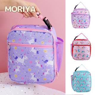 Cute Unicorn Shoulder Lunch Bag Cartoon Thermal Lunch Bag Insulated Large Capacity Kids