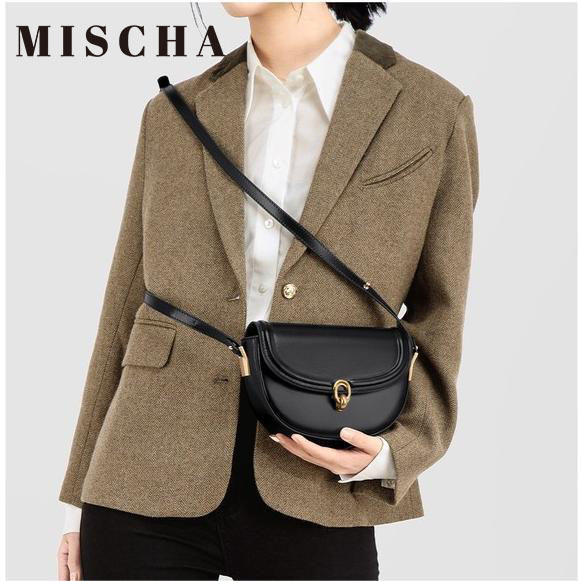 Mischa Túi Xách Da PU Đeo Vai Màu Trơn Thời Trang Cao Cấp