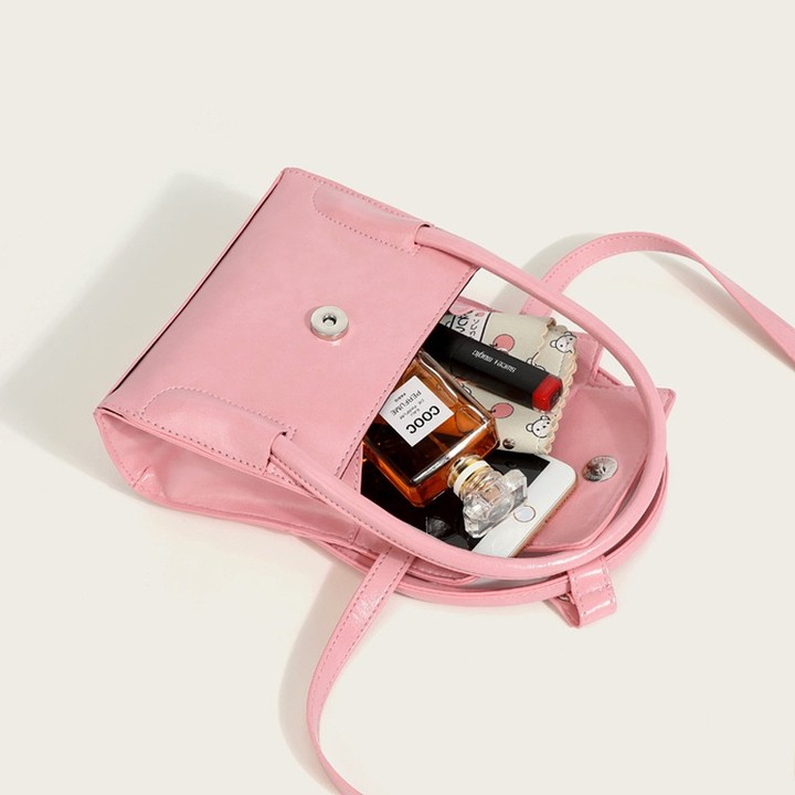 MISCHA Túi Đeo Chéo mini Bằng Da PU Màu Trơn Phong Cách Phương Tây Thời Trang Cho Nữ