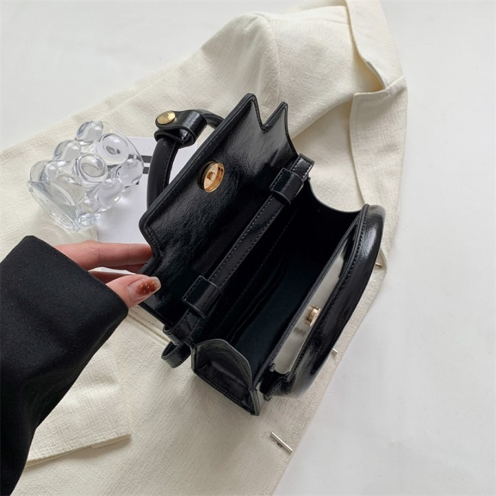 MISCHA Túi Đeo Chéo mini Bằng Da PU Màu Trơn Phong Cách Phương Tây Thời Trang Cho Nữ