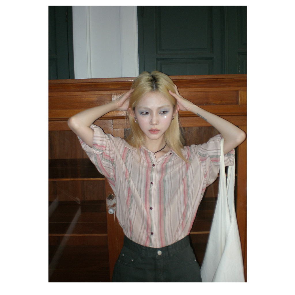 Áo Sơ Mi Chống Nắng Tay Dài Kẻ Sọc Nhiều Màu Thoáng Khí Thời Trang Hè 2023 Phong Cách Hàn Quốc