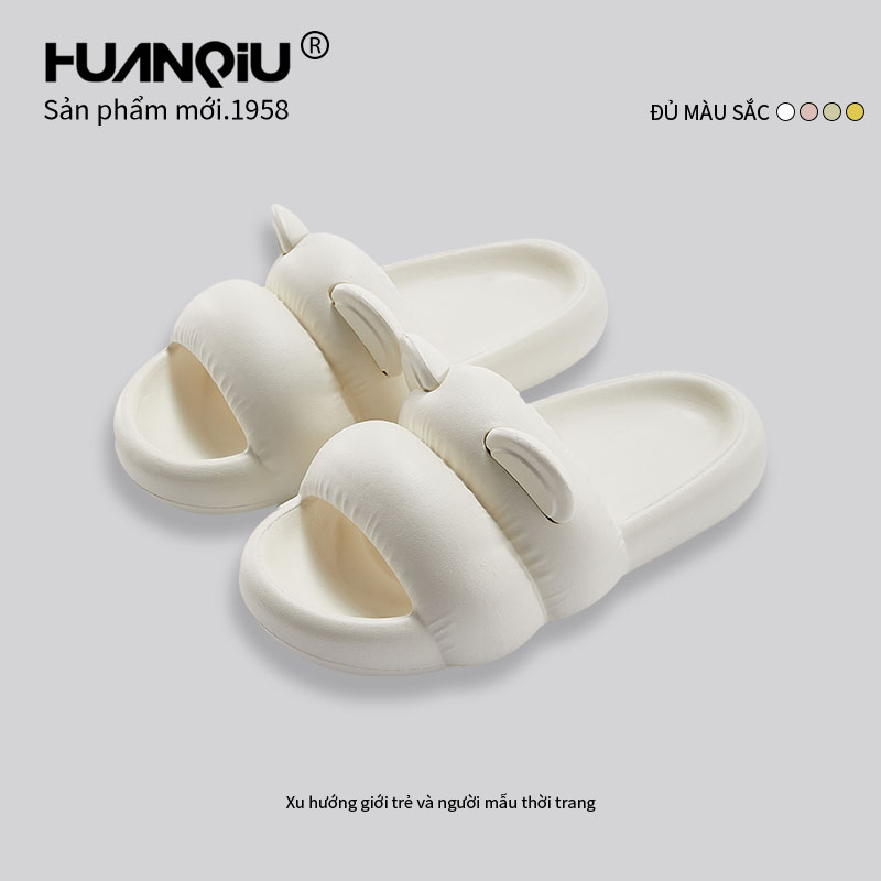 Sandal đế dày chống trượt tai mèo dễ thương thời trang hè 2023 nữ-HUANQIU