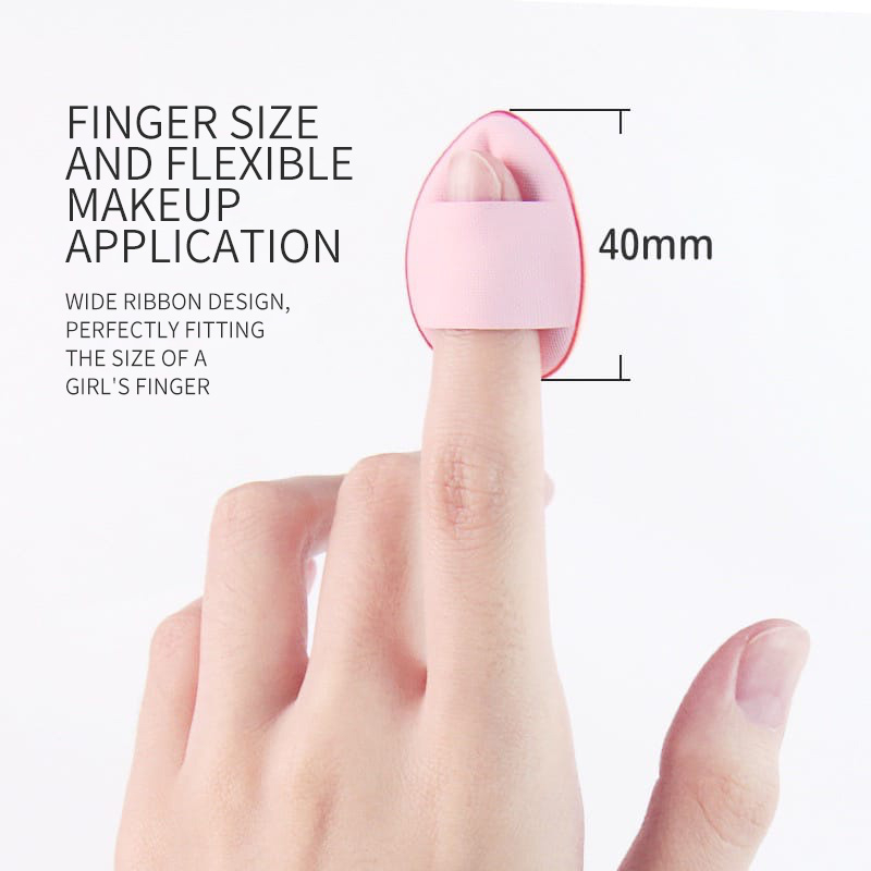 Hộp 6 bông mút trang điểm MAANGE hình ngón tay cỡ nhỏ thiết kế an toàn tiện lợi