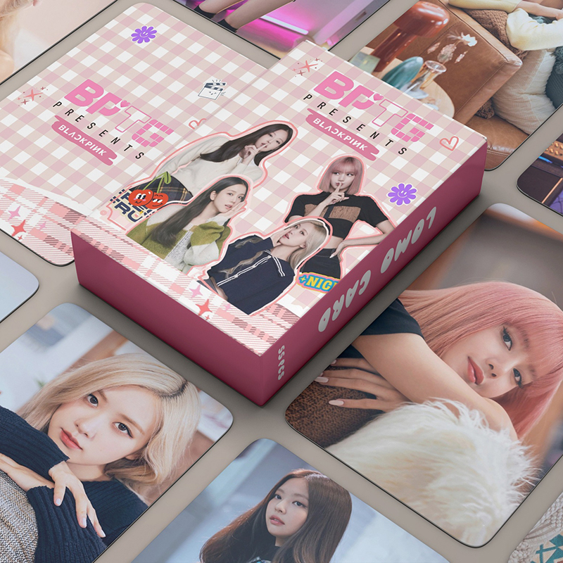 BLACKPINK LOMO Card Set 55 Tấm Thẻ Ảnh BPTG World Tour Pink Venom Hình Nhóm Nhạc