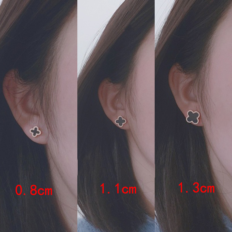 Bông tai Titan nữ không gỉ Mạ Vàng 18k Hình Cỏ Bốn Lá Không Gây Dị Ứng Thời Trang Cho Nữ,khuyên tai titan không gỉ , Hoa tai titan