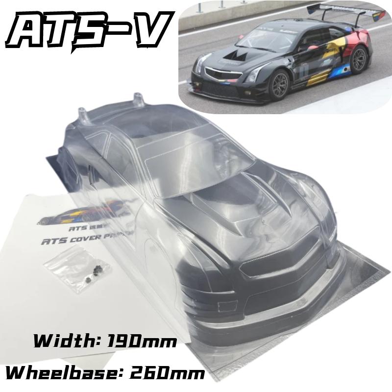 Rc Vỏ Xe Ô Tô Đồ Chơi cadillac ats v 190mm 260mm Với Tỷ Lệ 1 / 10