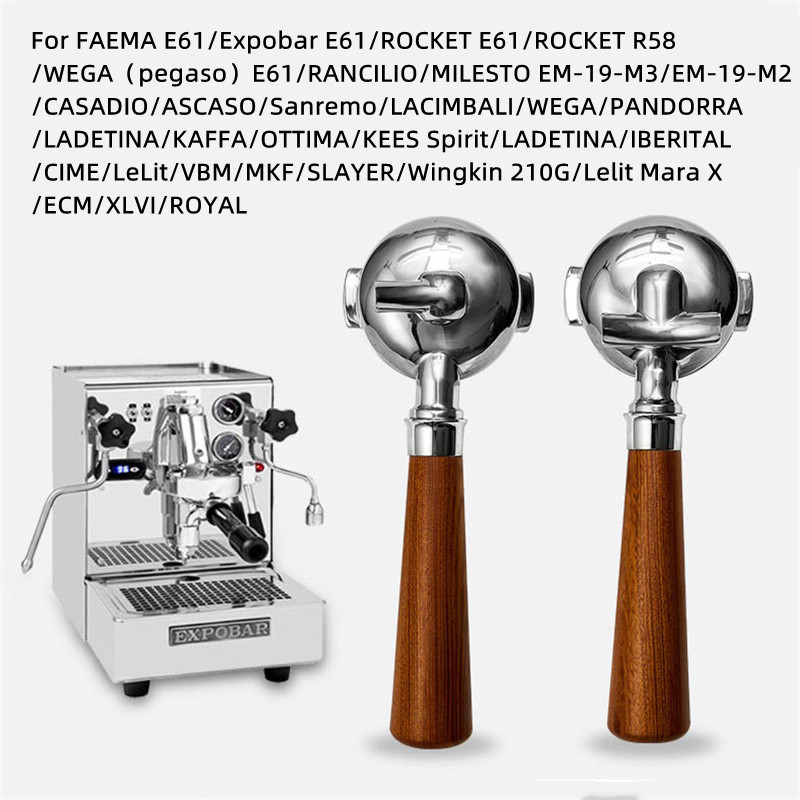 1pc 58mm Cà Phê Không Đáy Portafilter Fine Giá Đỡ Tiếp Liệu Phần