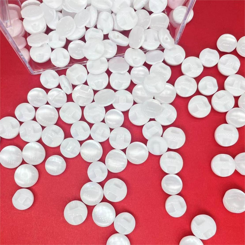Nút Áo Sơ Mi Bằng Resin Đính Ngọc Trai Màu Trắng / Đen Dễ Phối Đồ diy Cho Nam Và Nữ