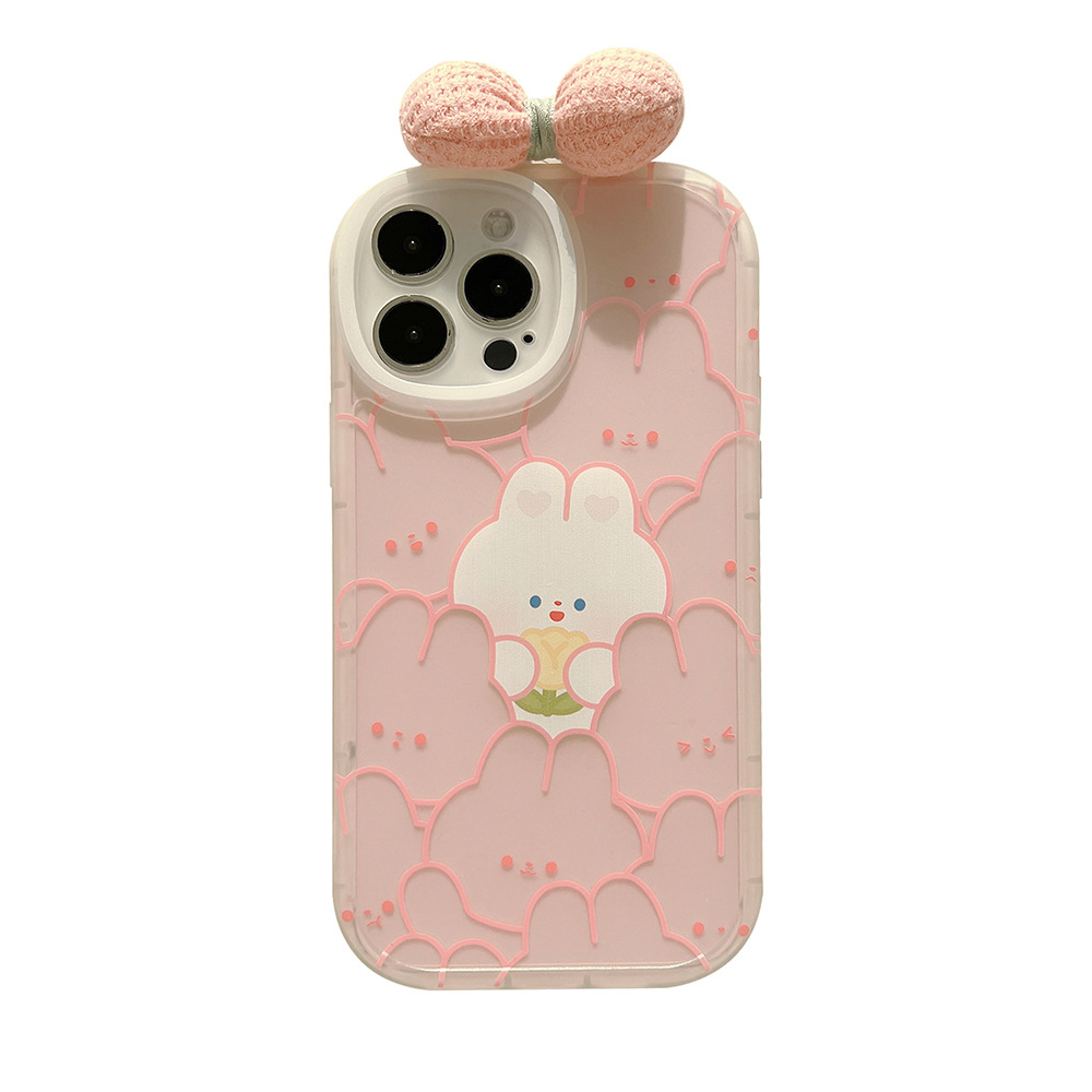 Ốp Điện Thoại Họa Tiết Chú Thỏ Mini Dễ Thương Cho iPhone 14 Pro Max Plus 13 12