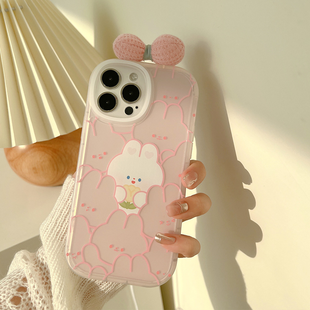 Ốp Điện Thoại Họa Tiết Chú Thỏ Mini Dễ Thương Cho iPhone 14 Pro Max Plus 13 12