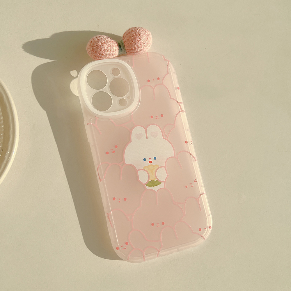 Ốp Điện Thoại Họa Tiết Chú Thỏ Mini Dễ Thương Cho iPhone 14 Pro Max Plus 13 12