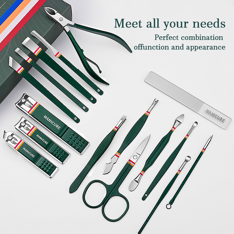 Bộ Dụng Cụ Chăm Sóc Móng Chân Và Mặt Chuyên Nghiệp Bằng Thép Không Gỉ