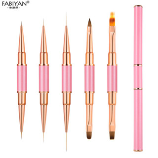 Bộ cọ vẽ nail 2 đầu FABIYAN gồm cọ nail / cọ nét/ cọ râu/ cọ đắp gel/ cọ bản/ cọ ombre màu