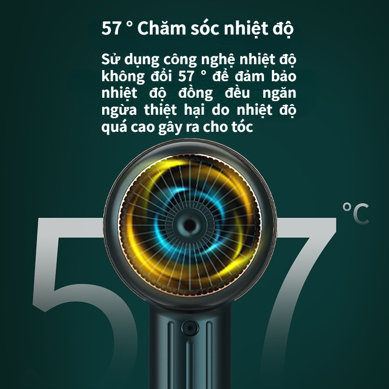 Máy sấy tóc ion âm Không khí nóng và lạnh sẽ không gây hại cho tóc