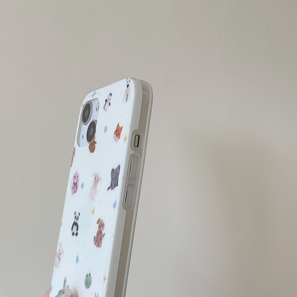Ốp Điện Thoại Chống Sốc Họa Tiết Động Vật Hoạt Hình Dễ Thương Cho iPhone 14Promax 14Pro 14 13Promax 13 12Promax 12 11Promax 11