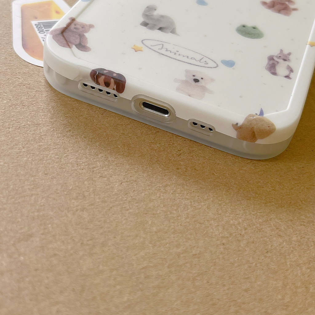 Ốp Điện Thoại Chống Sốc Họa Tiết Động Vật Hoạt Hình Dễ Thương Cho iPhone 14Promax 14Pro 14 13Promax 13 12Promax 12 11Promax 11