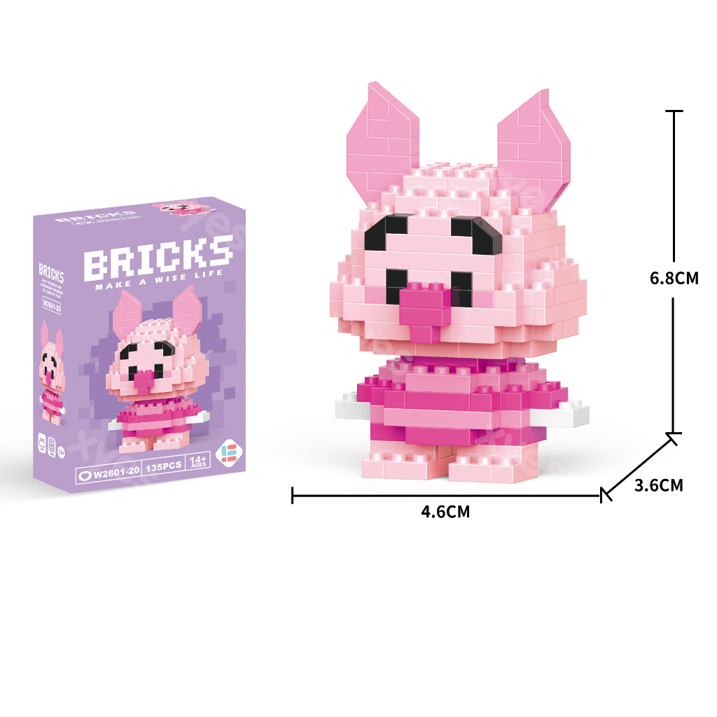 Bộ Đồ Chơi Lắp Ráp Hình Động Vật Dễ Thương Cho Bé