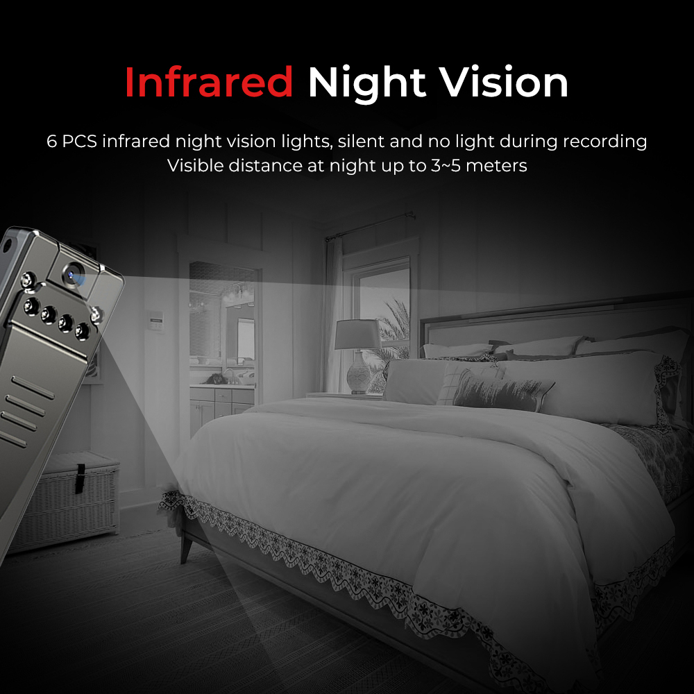 Camera Hành Trình Mini Độ Phân Giải HD 1080P, Hỗ Trợ Quay Ban Đêm