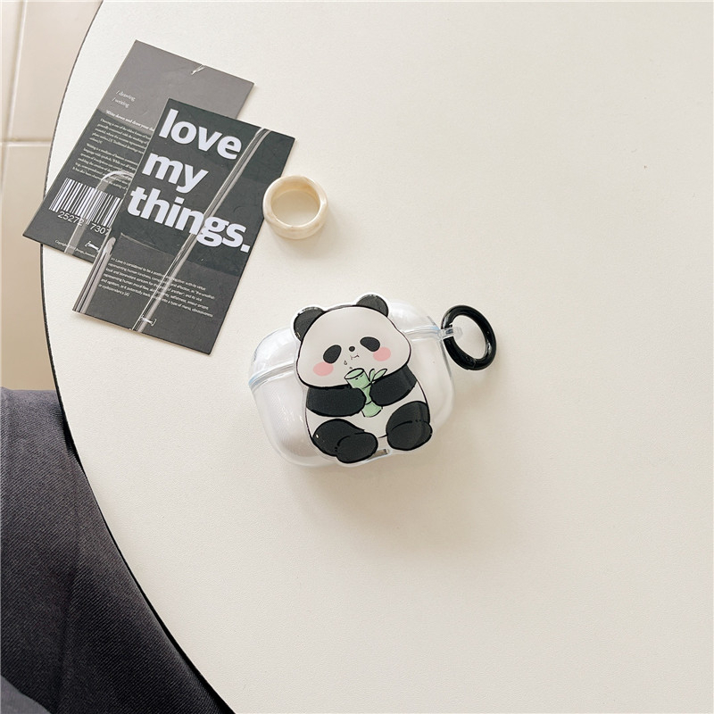 Vỏ Bảo Vệ Hộp Sạc Tai Nghe AirPods 1 2 3 Pro 2 12 Bằng TPU Họa Tiết Hoạt Hình Gấu Trúc Dễ Thương