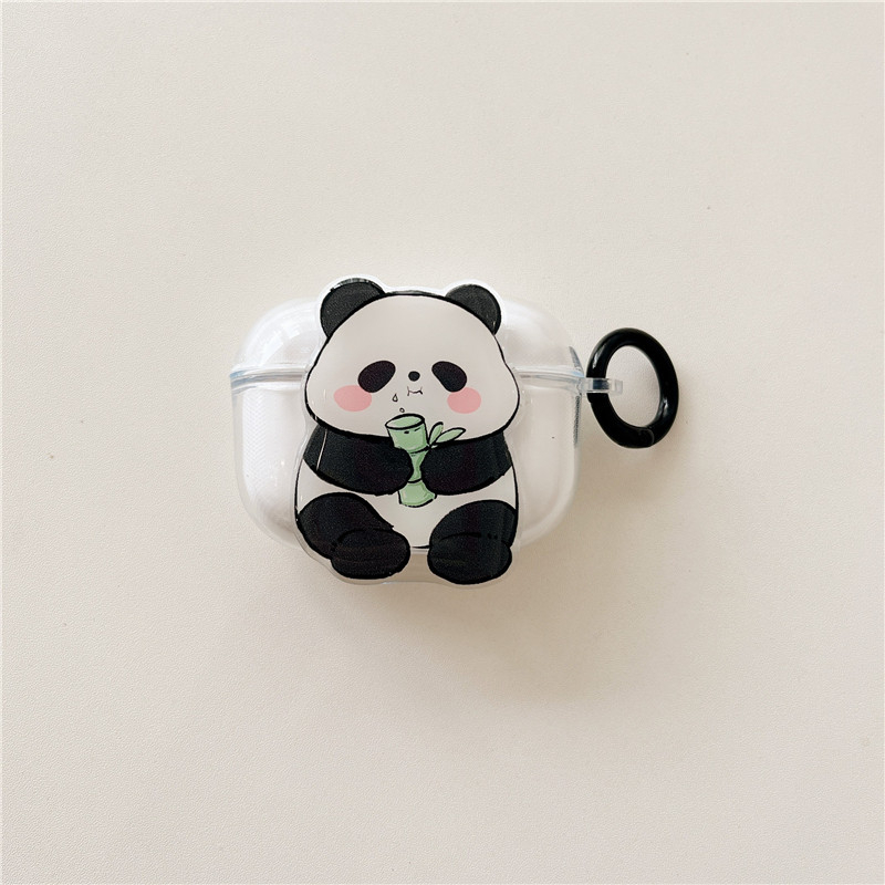 Vỏ Bảo Vệ Hộp Sạc Tai Nghe AirPods 1 2 3 Pro 2 12 Bằng TPU Họa Tiết Hoạt Hình Gấu Trúc Dễ Thương