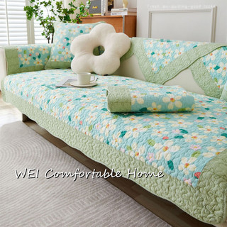 Vỏ bọc đệm ghế sofa đơn / đôi bằng vải cotton chống trượt hiện đại