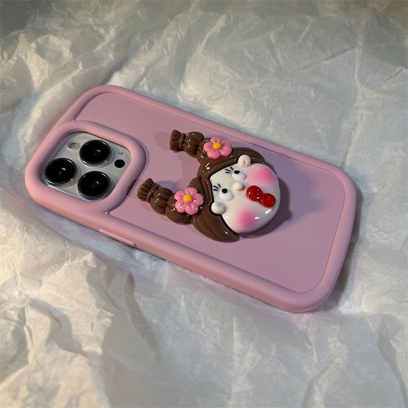 Ốp Điện Thoại Chống Rơi Hình Cô Gái Thắt Nơ diy Cho iPhone 14promax 12 X XS XR XS MAX 11 11 PRO 11 PRO MAX 12 12 PR 12 PRO MAX