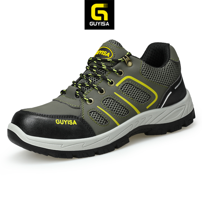 Guyisa Giày Bảo Hộ An Toàn Đầu Thép Chống Đâm Thủng
