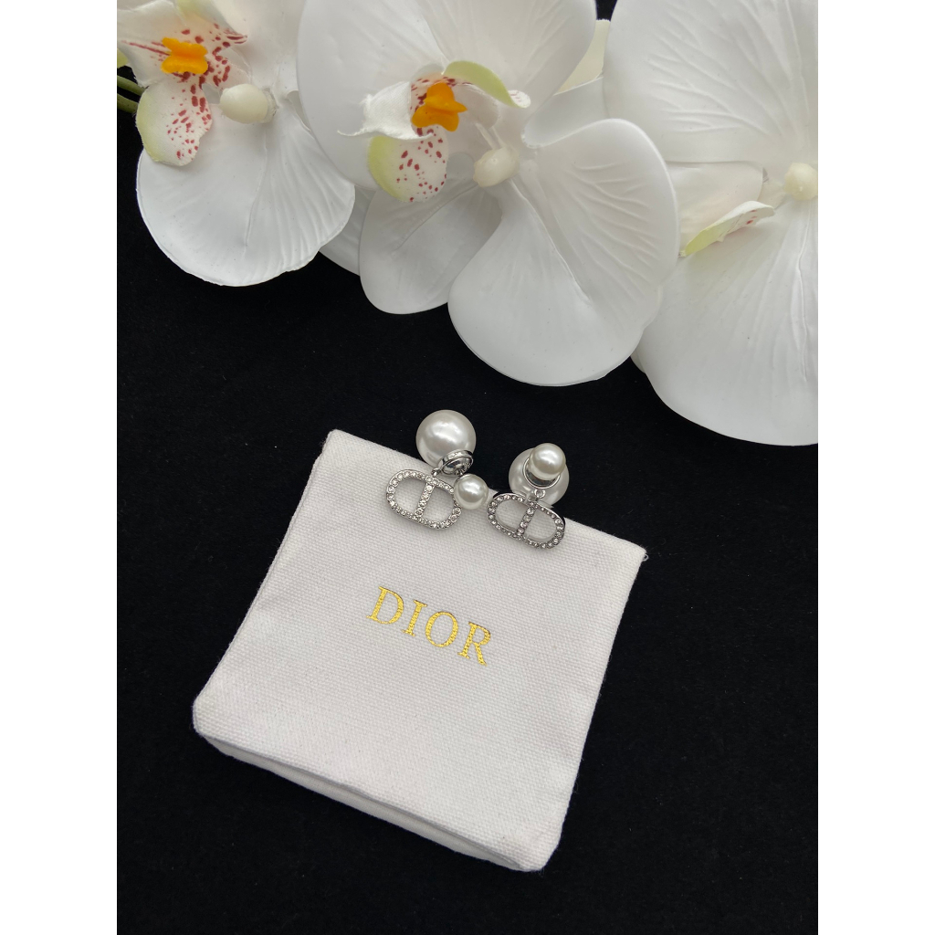 Khuyên Tai Bạc Đính Ngọc Trai Kích Thước Chữ Cái Phong Cách Thường Ngày Và Đa Dạng Mới