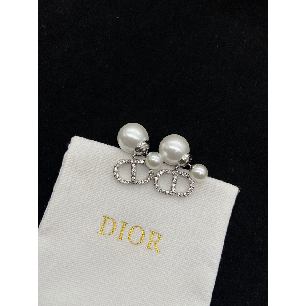 Khuyên Tai Bạc Đính Ngọc Trai Kích Thước Chữ Cái Phong Cách Thường Ngày Và Đa Dạng Mới