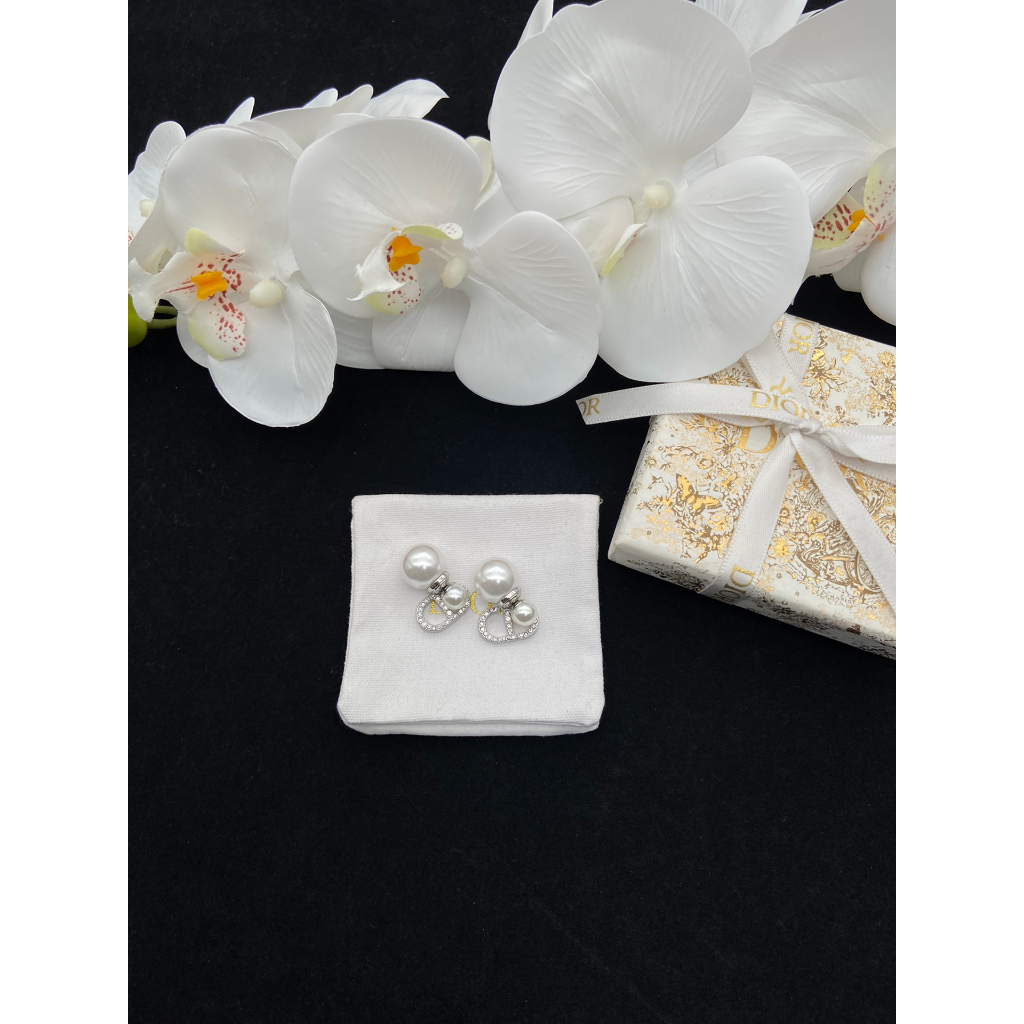 Khuyên Tai Bạc Đính Ngọc Trai Kích Thước Chữ Cái Phong Cách Thường Ngày Và Đa Dạng Mới